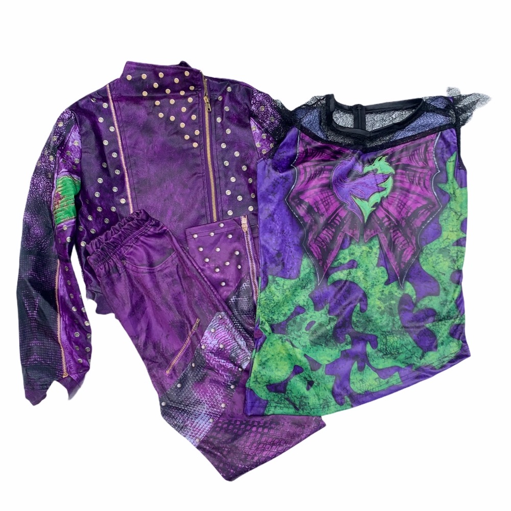 DISNEY DESCENDANTS 3 piece Mal costume Large